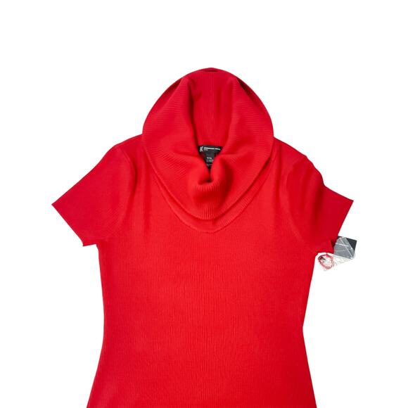 INC International Concepts Petite Red Cowl Neck Top - Picture 5 of 8